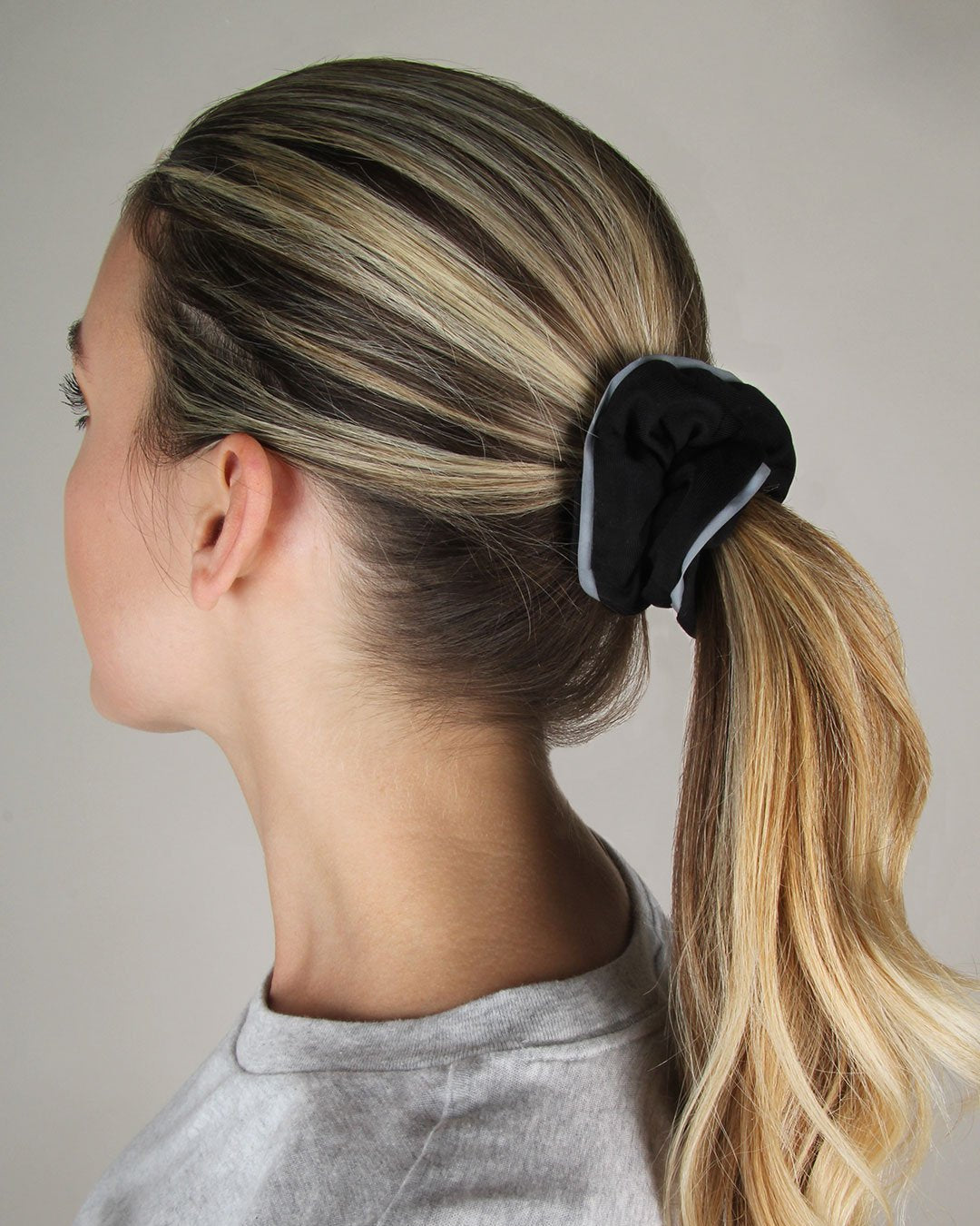 Solid Reflective Athletic Scrunchies